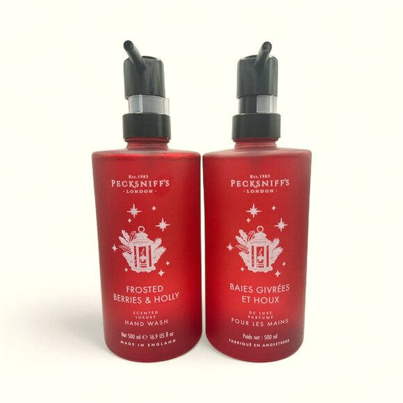 NEW Pecksniffs, Frosted Berries & Holly Frost Glass Bottle Hand Wash, 16.9 fl oz - Picture 3 of 4